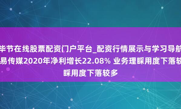 毕节在线股票配资门户平台_配资行情展示与学习导航 弘易传媒2020年净利增长22.08% 业务理睬用度下落较多