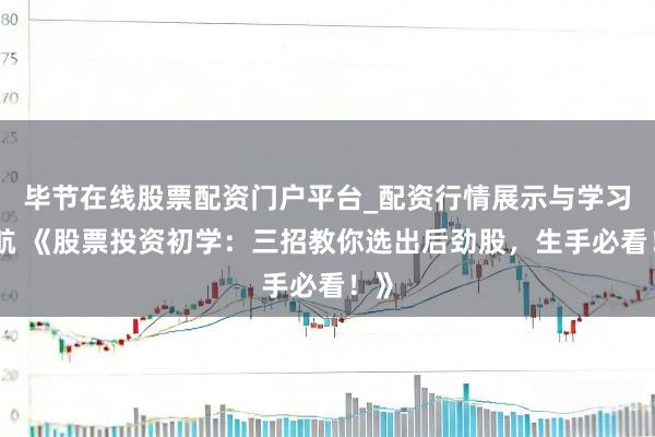 毕节在线股票配资门户平台_配资行情展示与学习导航 《股票投资初学：三招教你选出后劲股，生手必看！》
