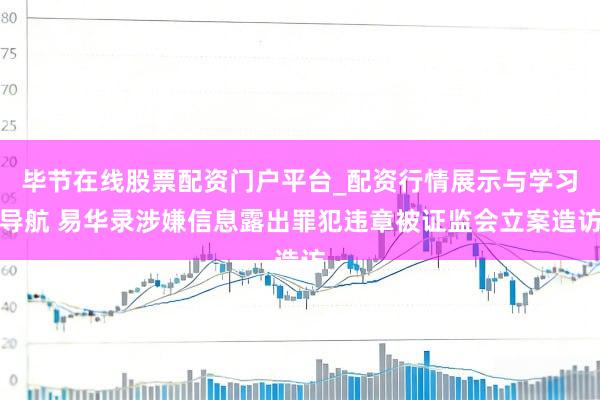 毕节在线股票配资门户平台_配资行情展示与学习导航 易华录涉嫌信息露出罪犯违章被证监会立案造访
